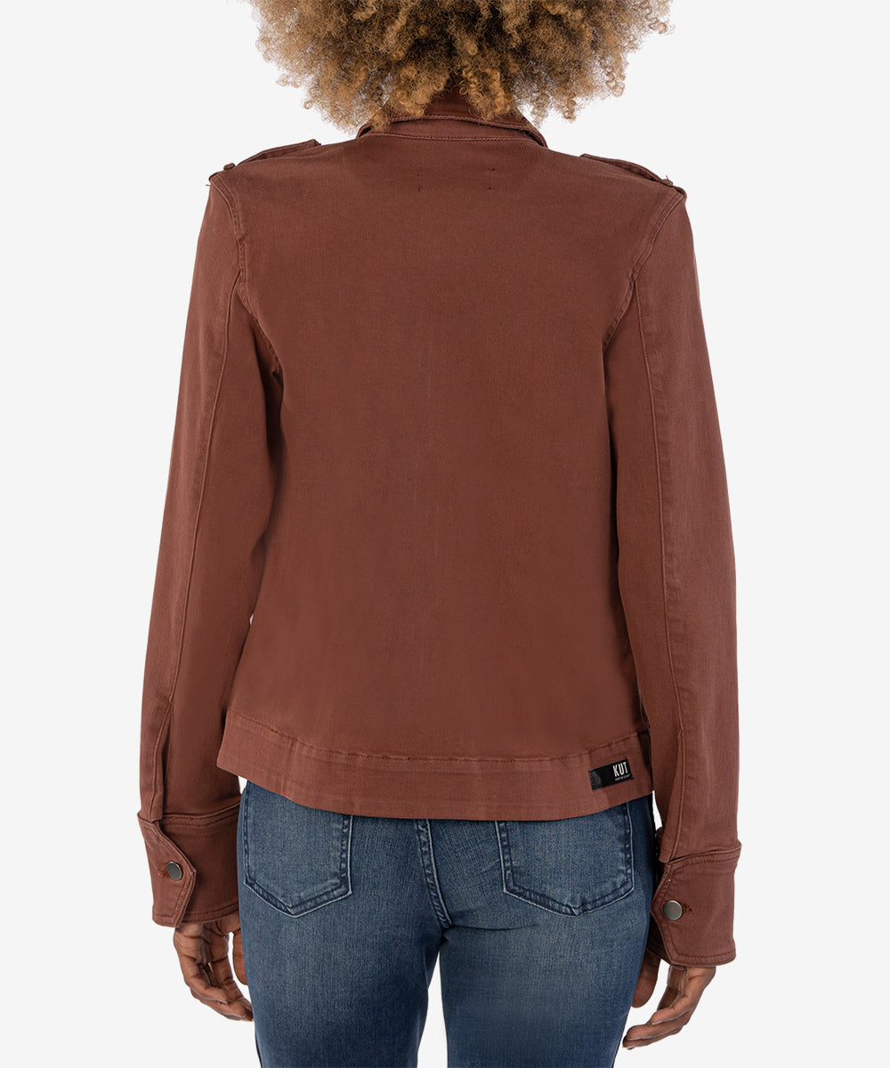 Amanda Boxy Jacket Front Flap Pockets