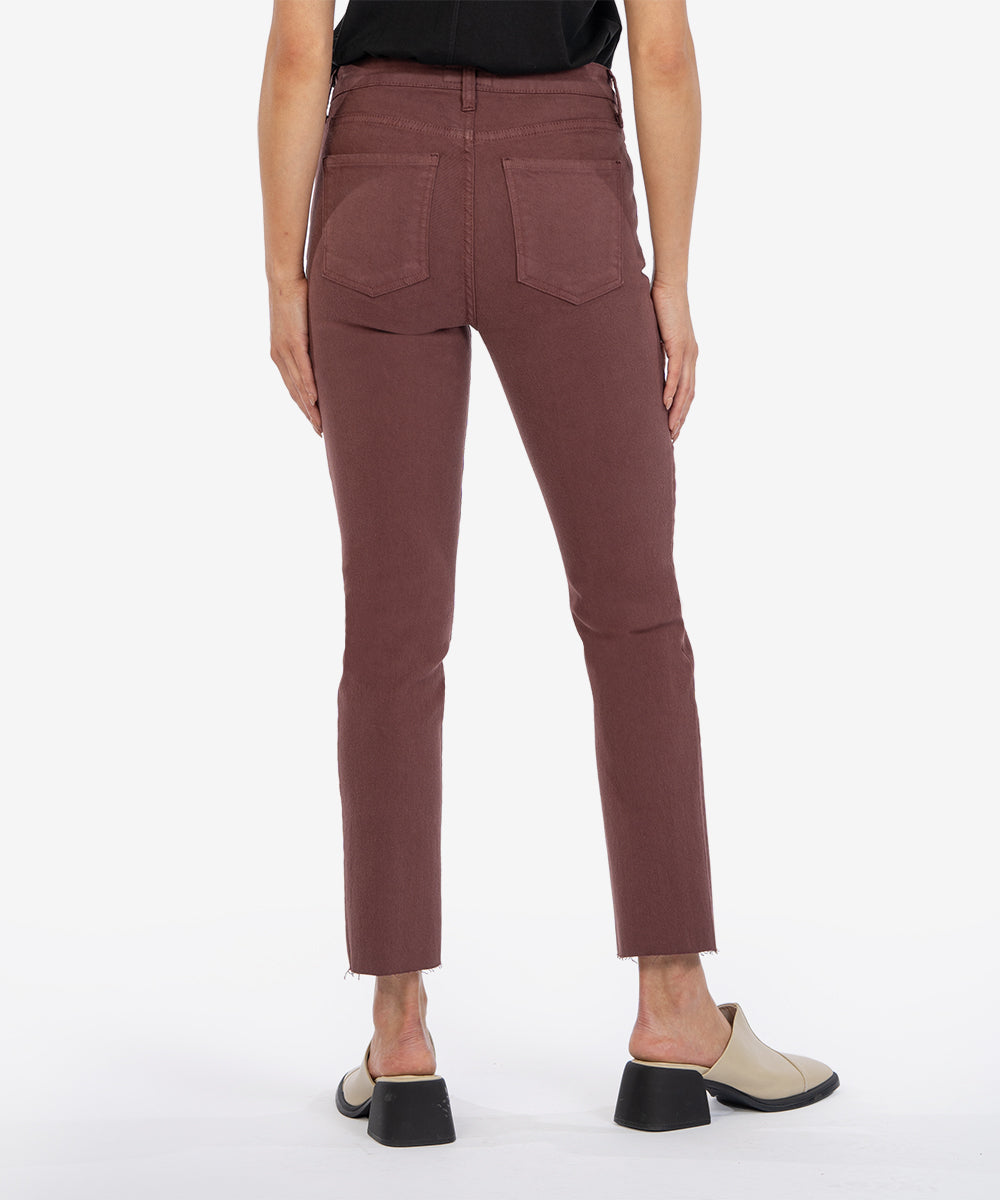 Reese High Rise Fab Ab Ankle Straight Raw Hem