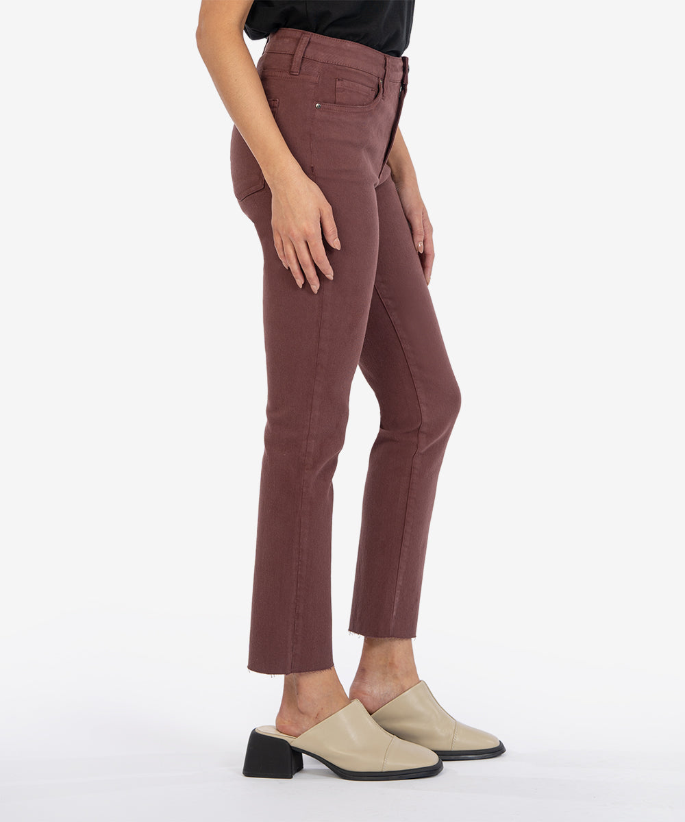 Reese High Rise Fab Ab Ankle Straight Raw Hem