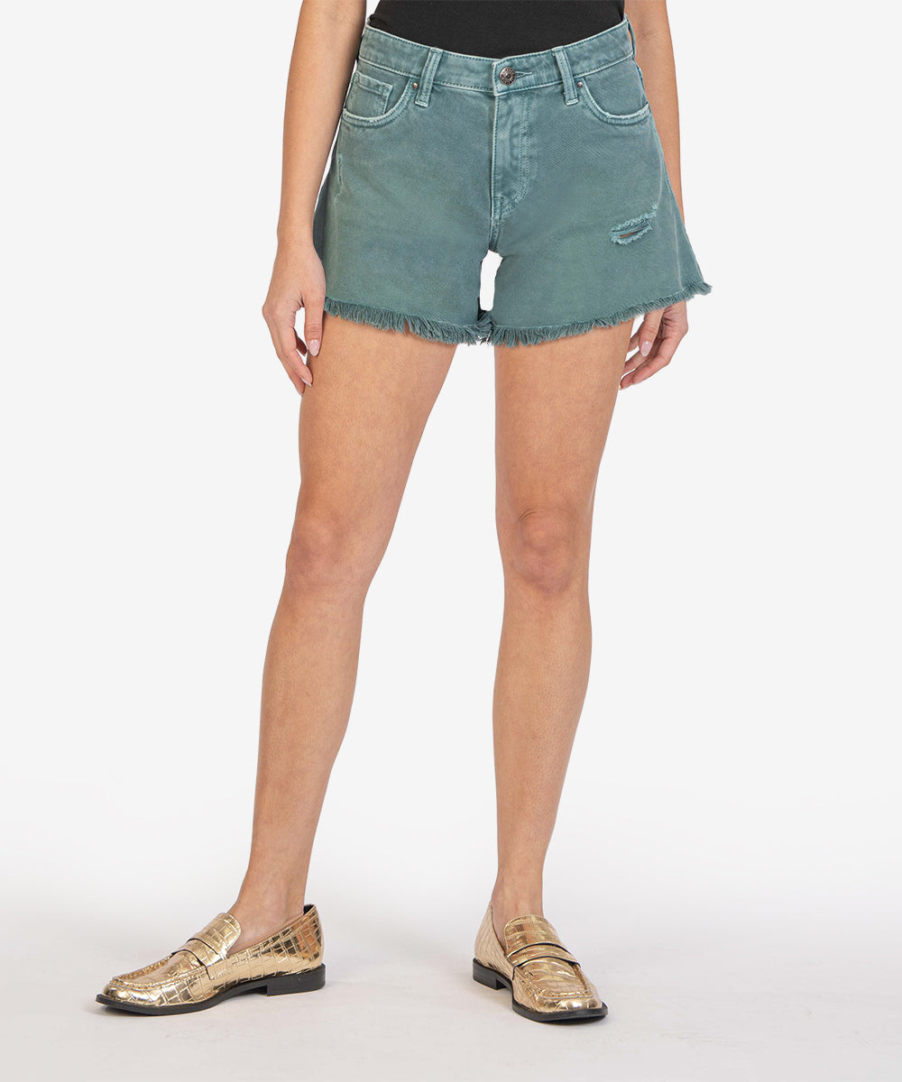 Jane High Rise Long Short Fray Hem