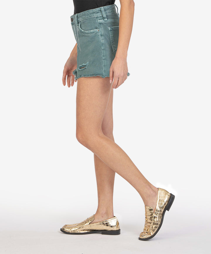 Jane High Rise Long Short Fray Hem