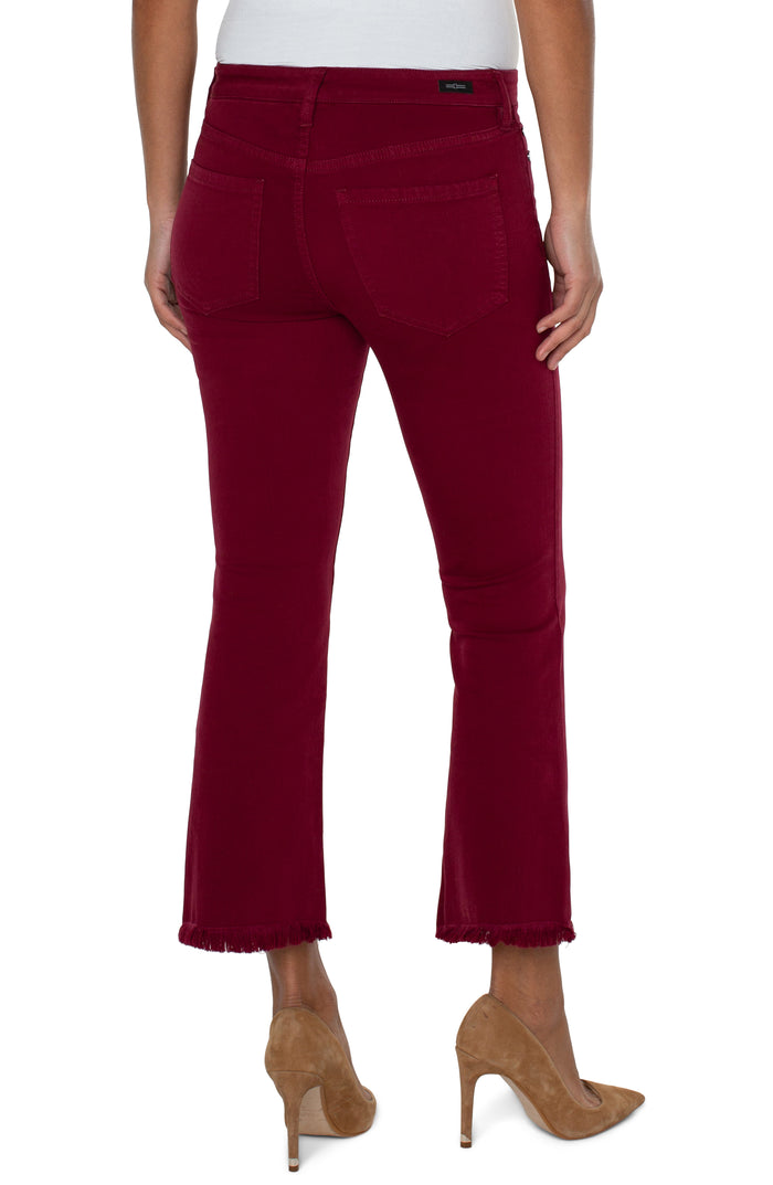 Hannah Crop Flare Fray Hem 27"