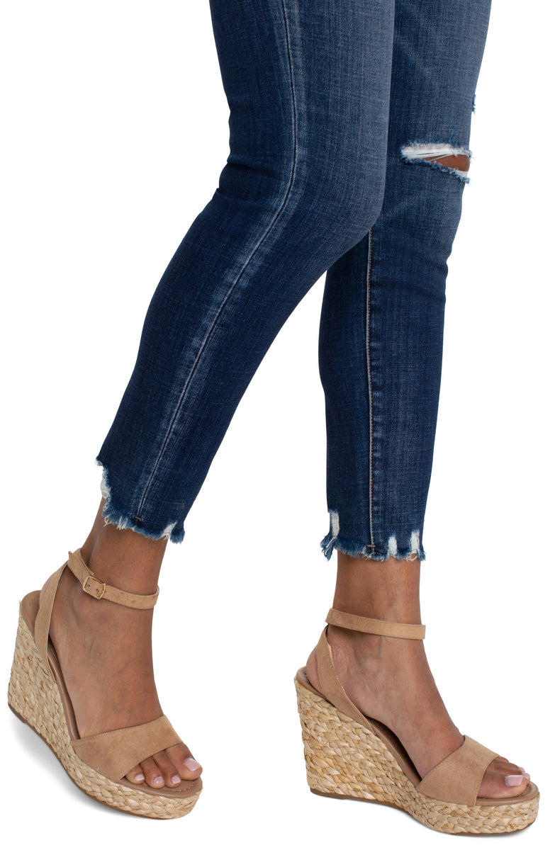 Gia Crop Skinny Fray Hem 27"