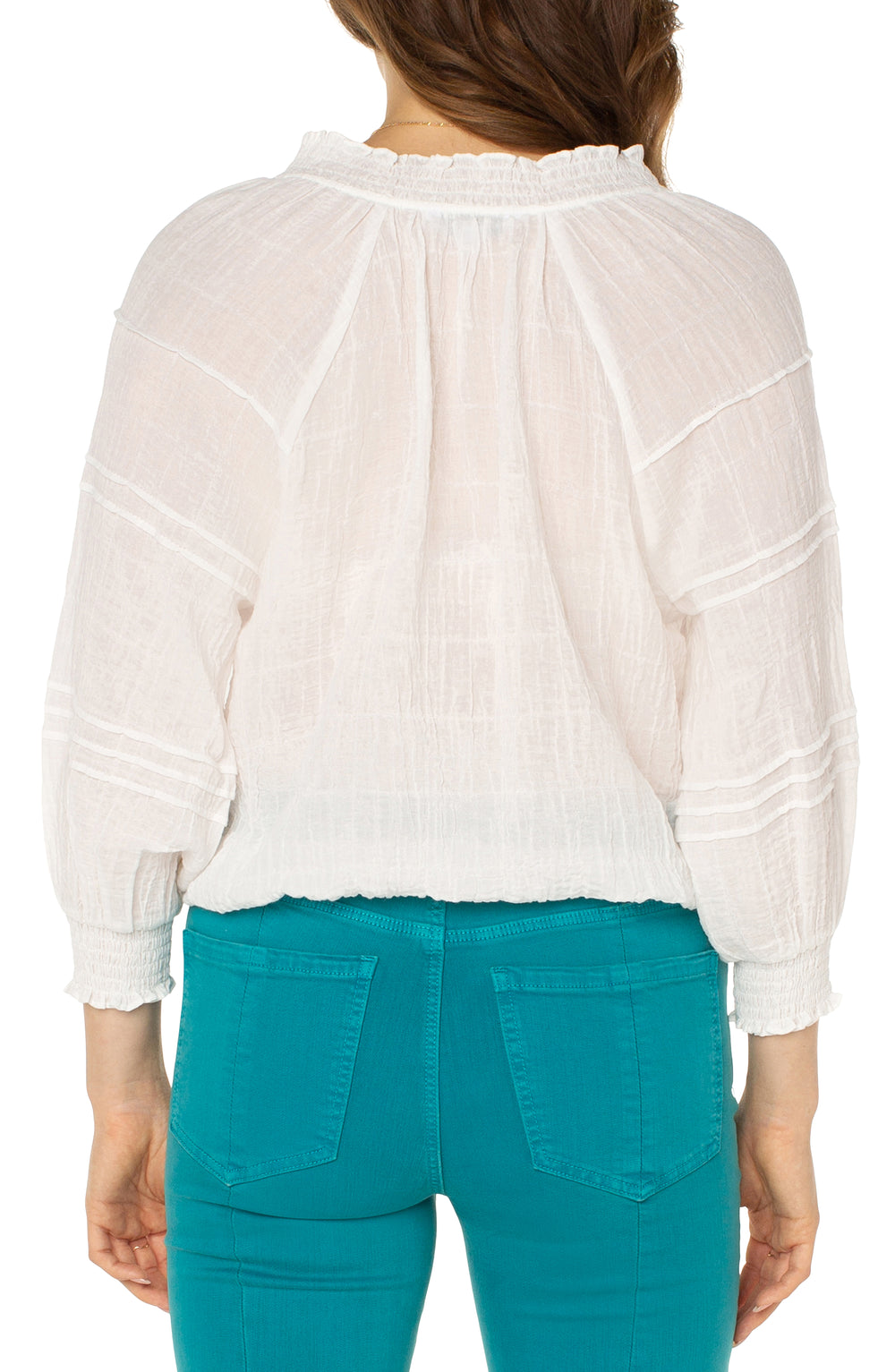 Open Crew Neck Raglan Top