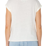 Short Sleeve Boat Neck Knot Front Knit Top