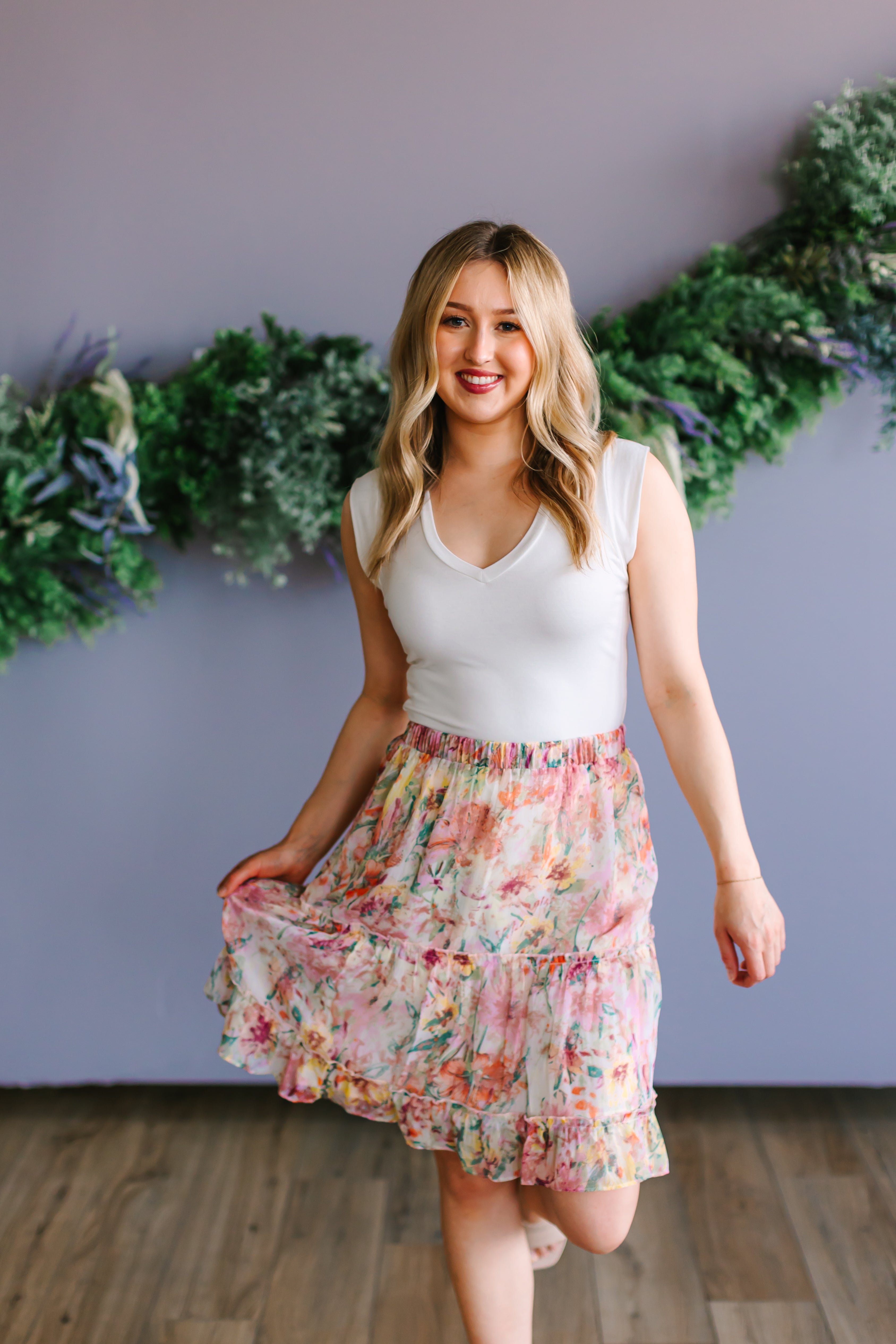 Tiered Chiffon Skirt