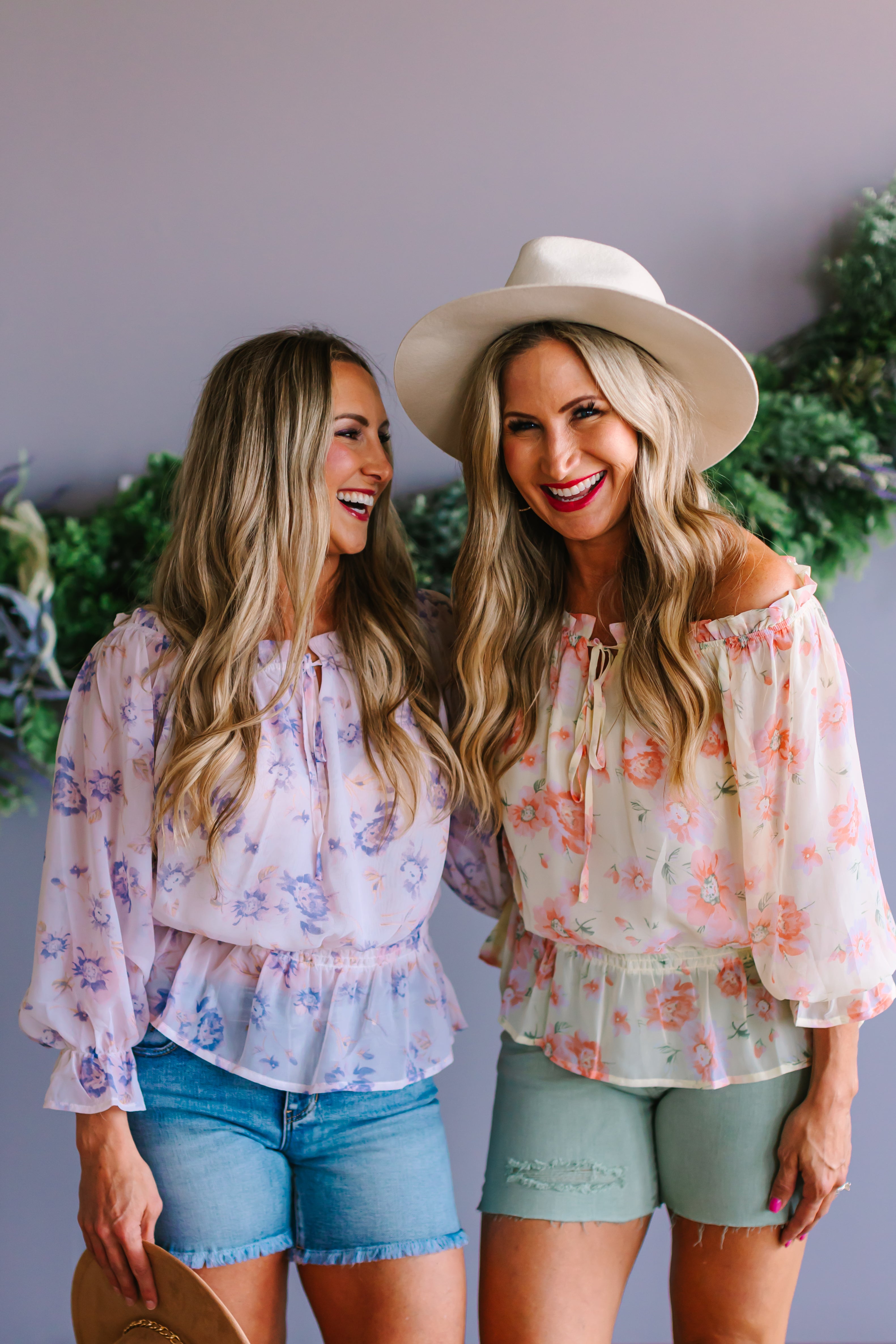Floral Chiffon Off Shoulder Top