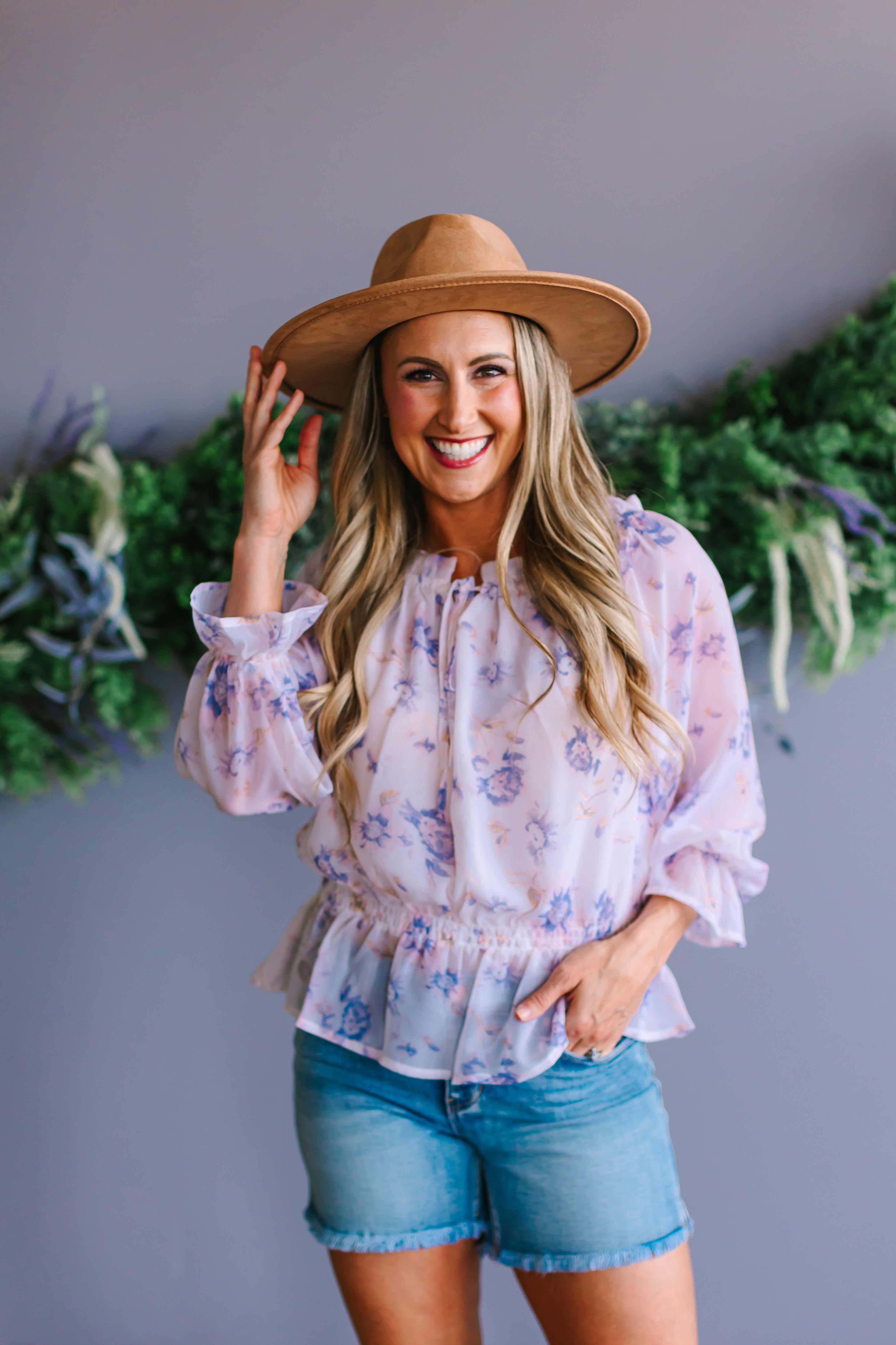 Floral Chiffon Off Shoulder Top