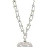 Water Resistant 34" Chain with Puffy Heart Drop