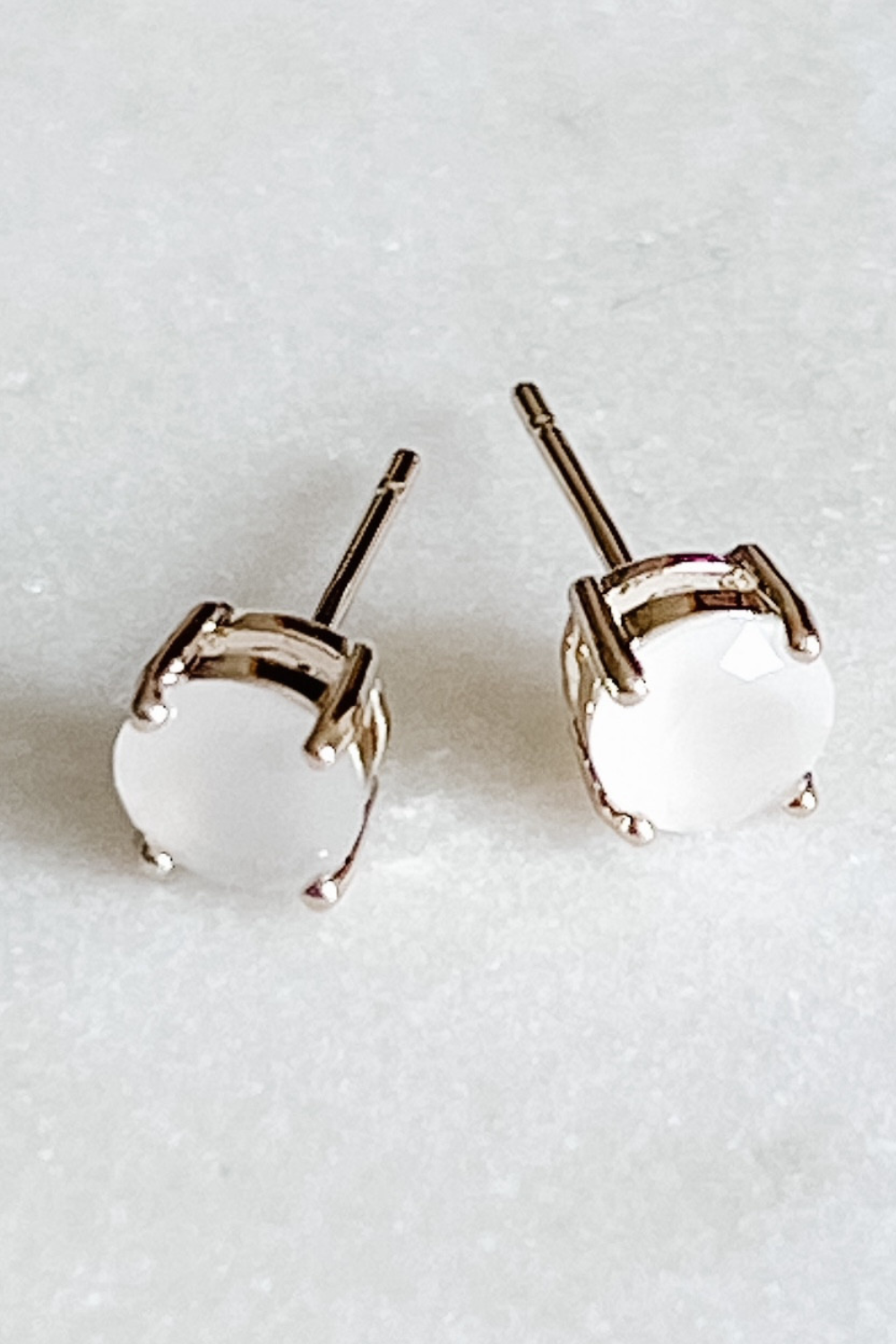 Stone Stud Earrings