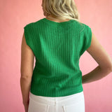 Sleeveless Knit Round Neck Sweater