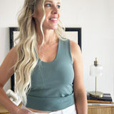 Scoop Neck Basic Sleeveless Tank