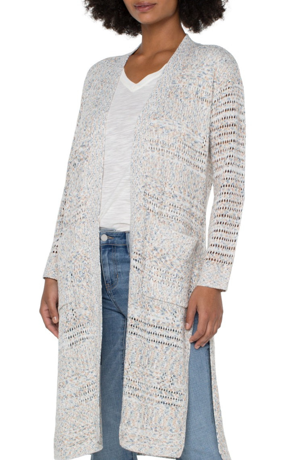 Long Line Open Front Cardigan