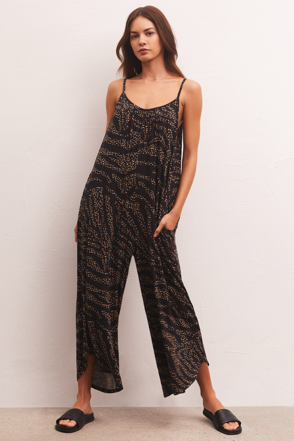 Wild Dot Flared Jumpsuit