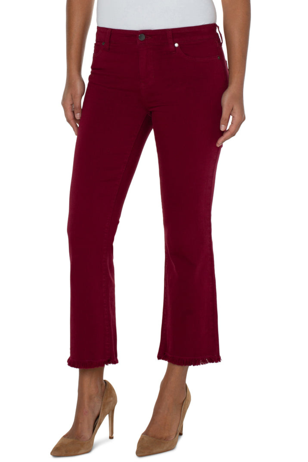 Hannah Crop Flare Fray Hem 27"