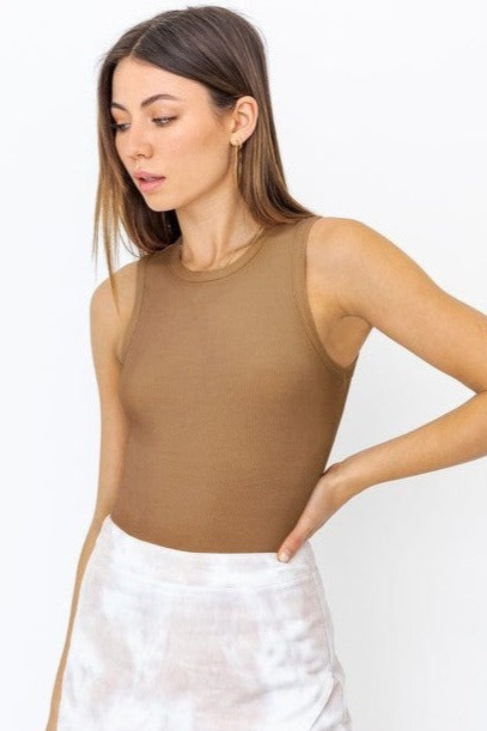 Round Neck Sleeveless Bodysuit