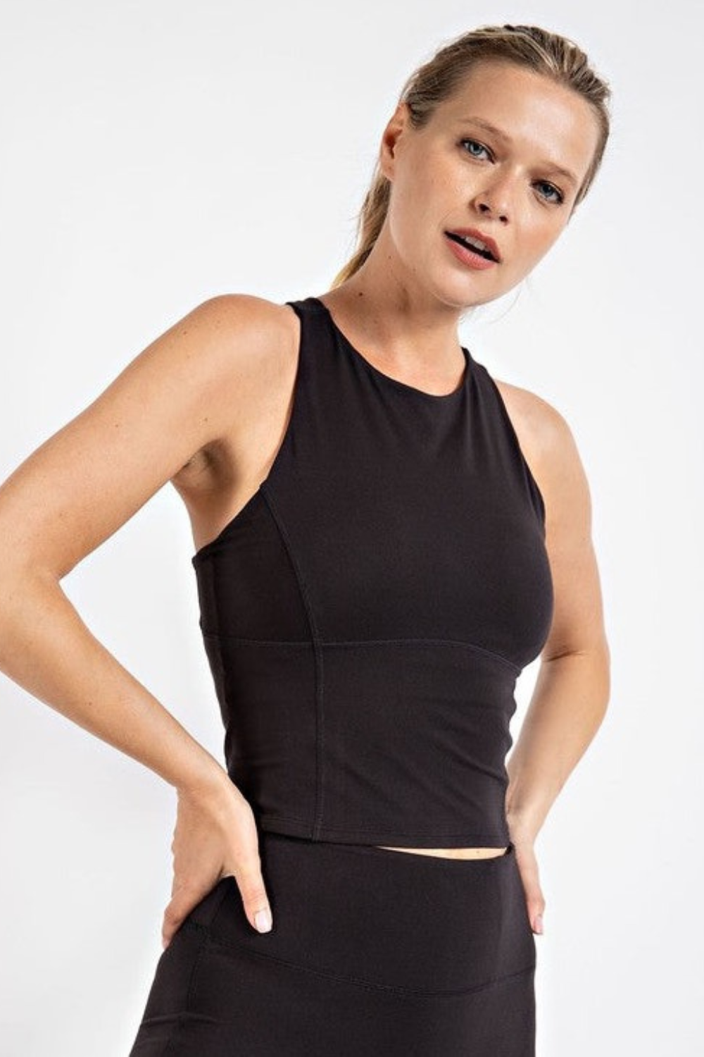 Crop Key Hole Back Sleeveless