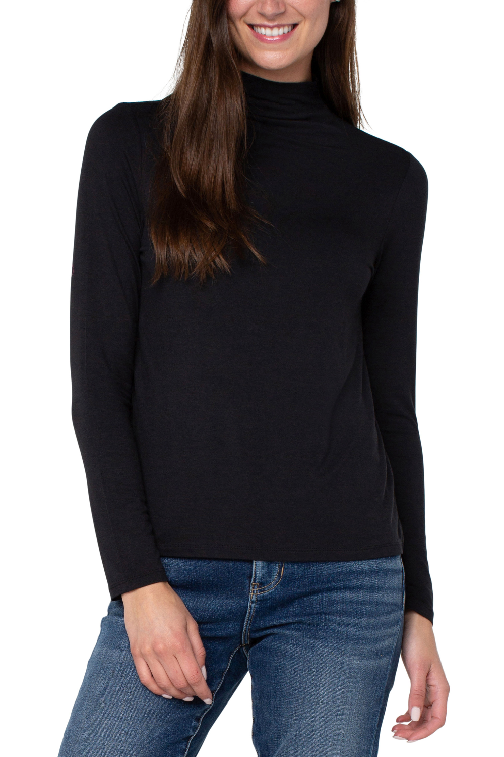 Long Sleeve Mock Neck Knit Top