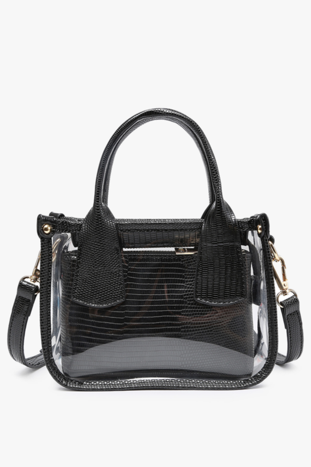 Top Handle Clear Bag- Set of 2