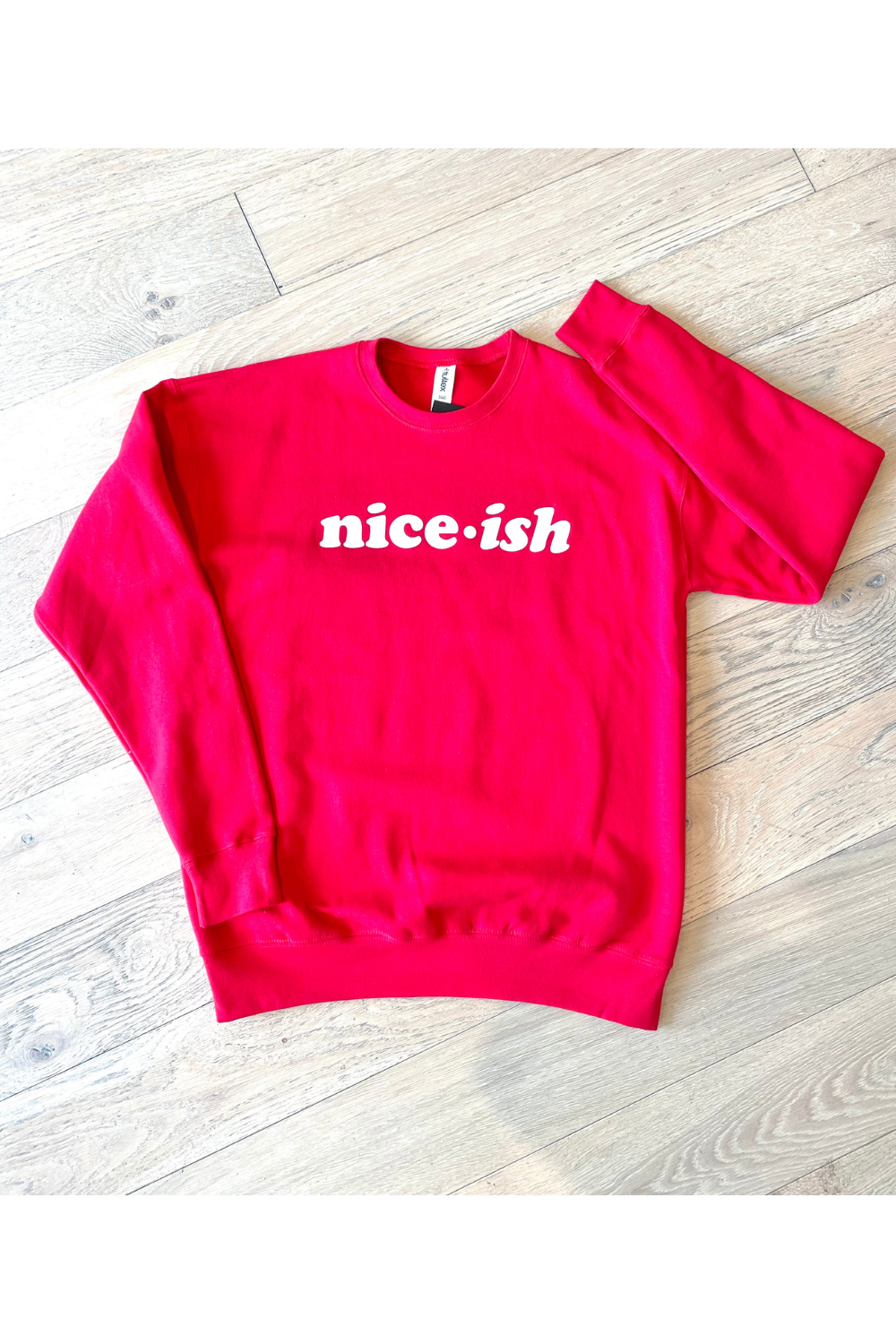 Nice-Ish Solid Graphic Sweatshirt