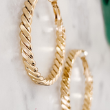 Twisted Medium Hoop Earrings