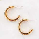Groove Detail Small Hoop Earrings
