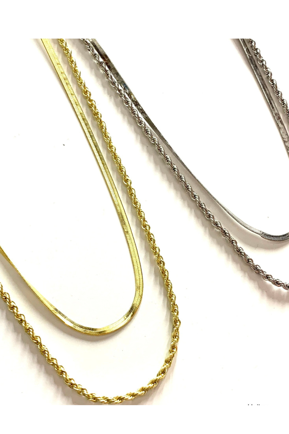 Halley Double Layer Herringhone Necklace