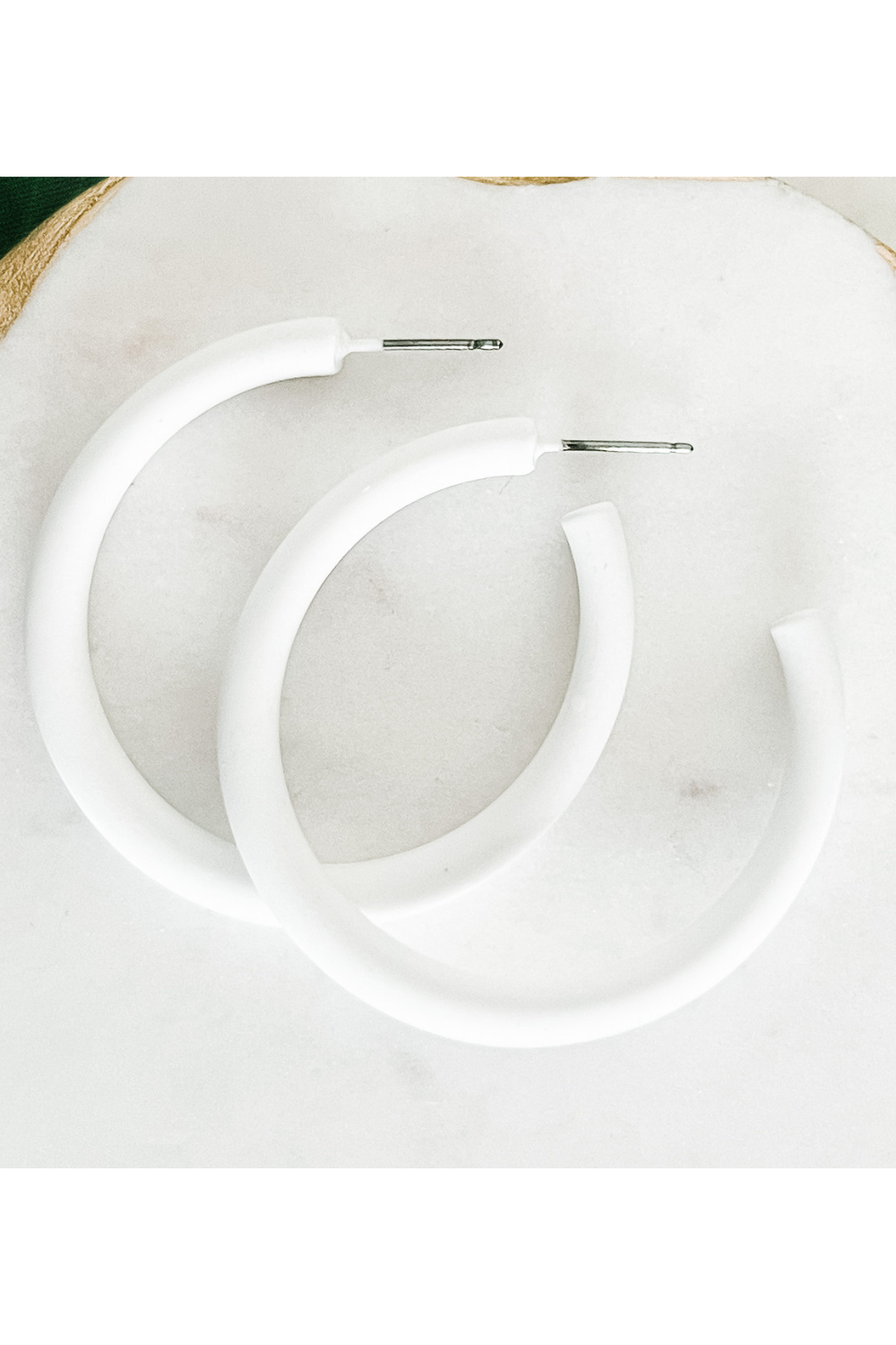 1" Rubber Coated Hoop Earrings