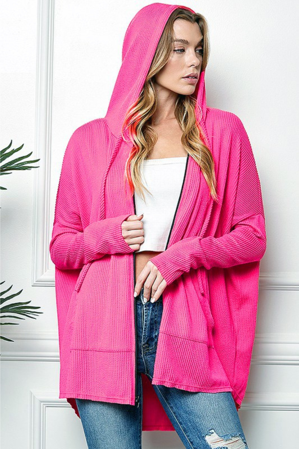 Ribbed Hoodie Jacket