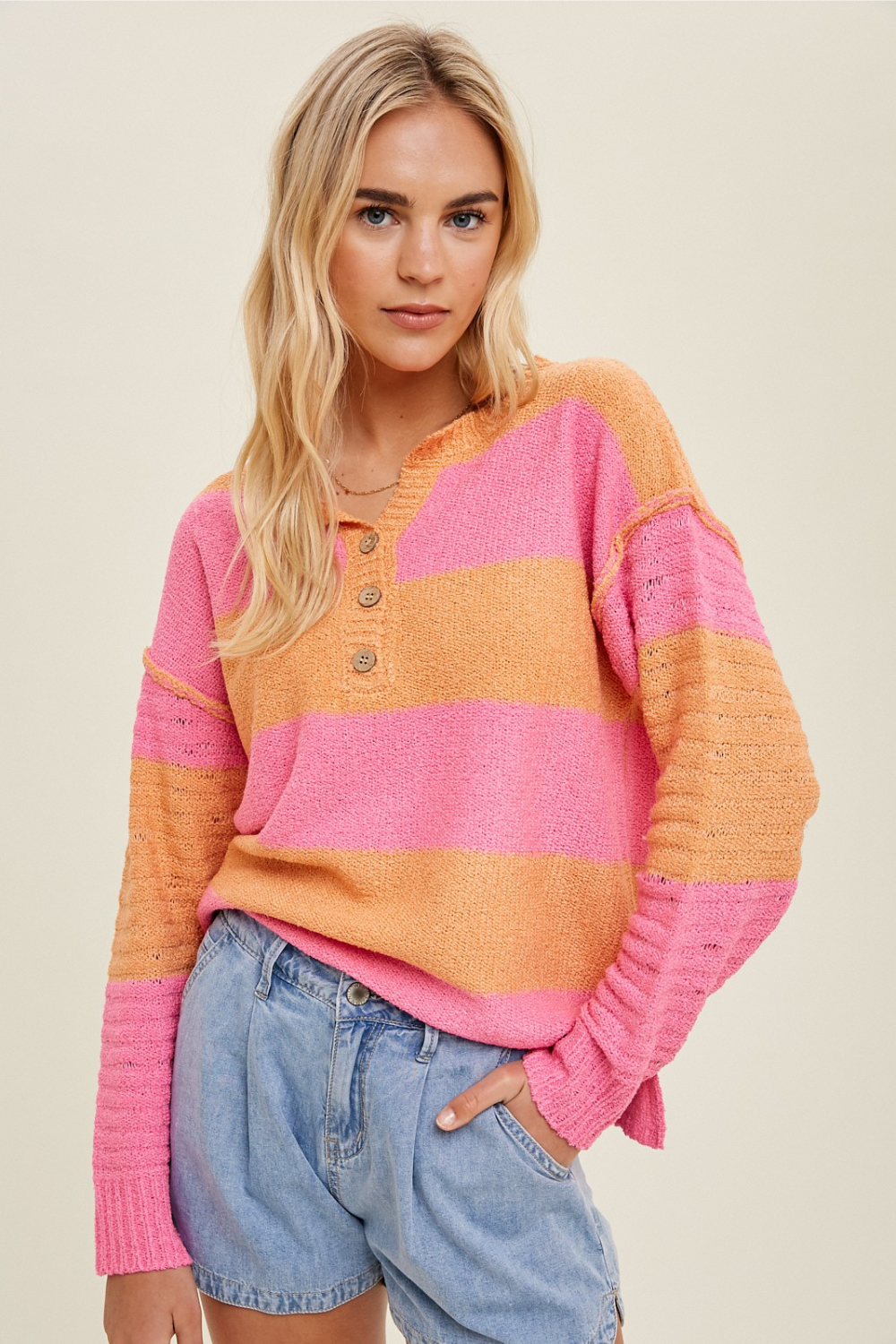 Bright Colorblock Striped Sweater