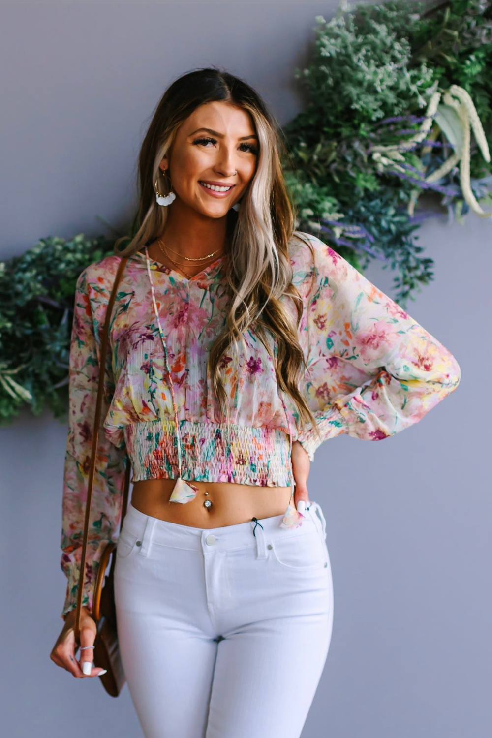 Smocked Bottom Peasant Blouse