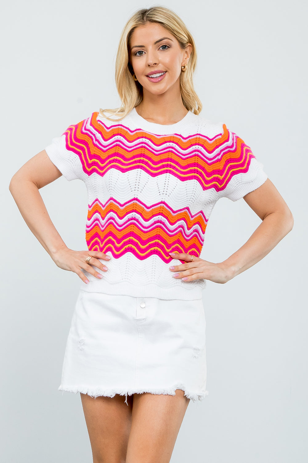 Short Sleeve Knit Top