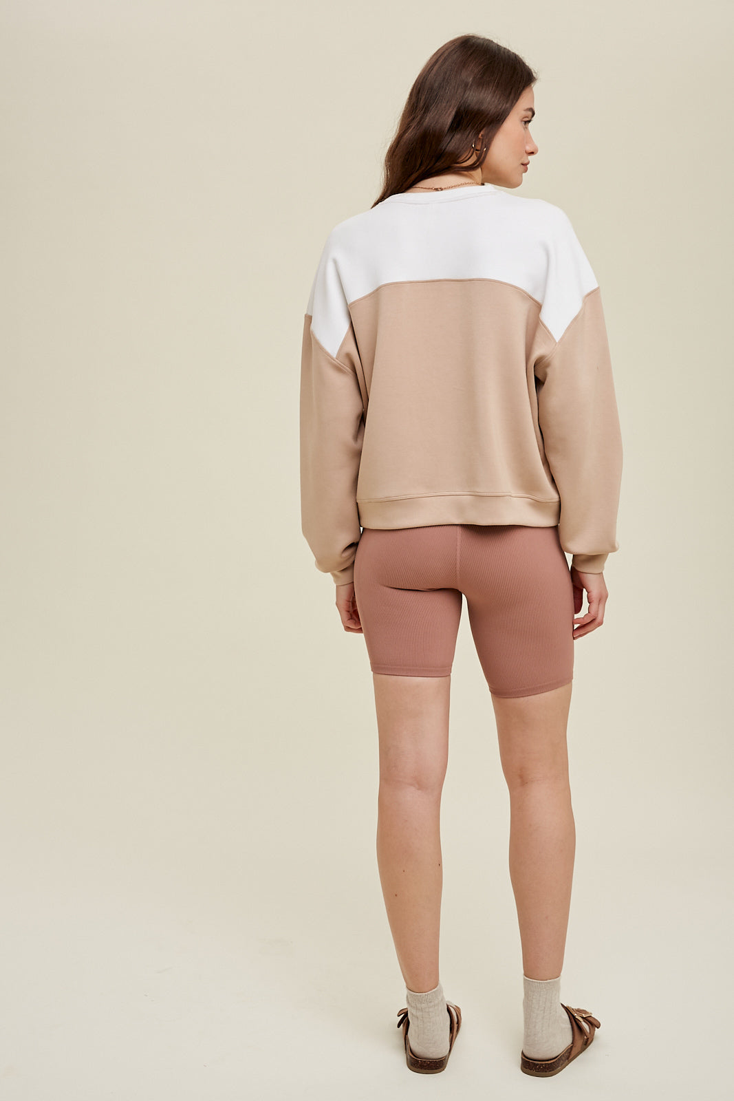 Colorblock Relaxed Scuba Sweatshirt