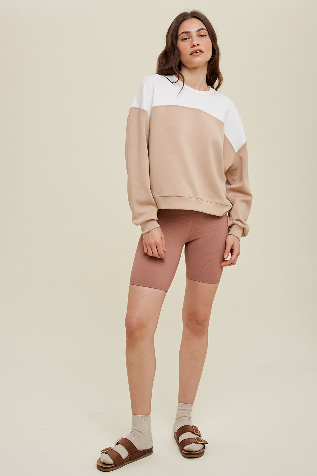 Colorblock Relaxed Scuba Sweatshirt