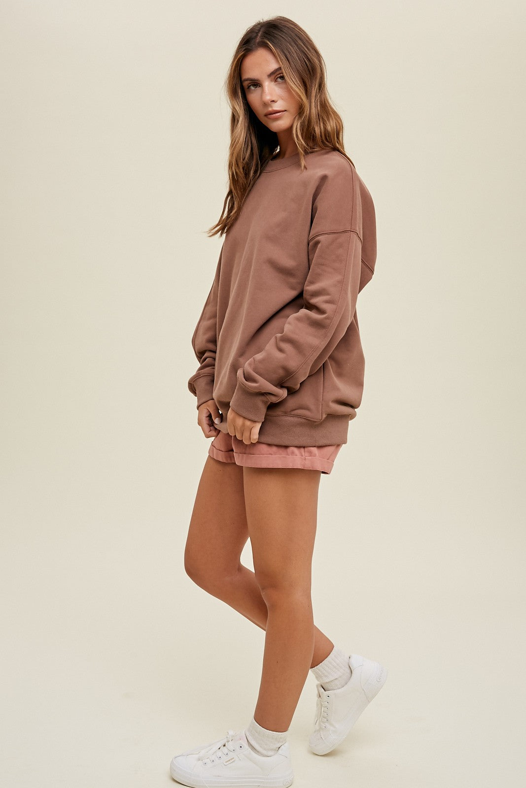Long Solid Everyday Pullover