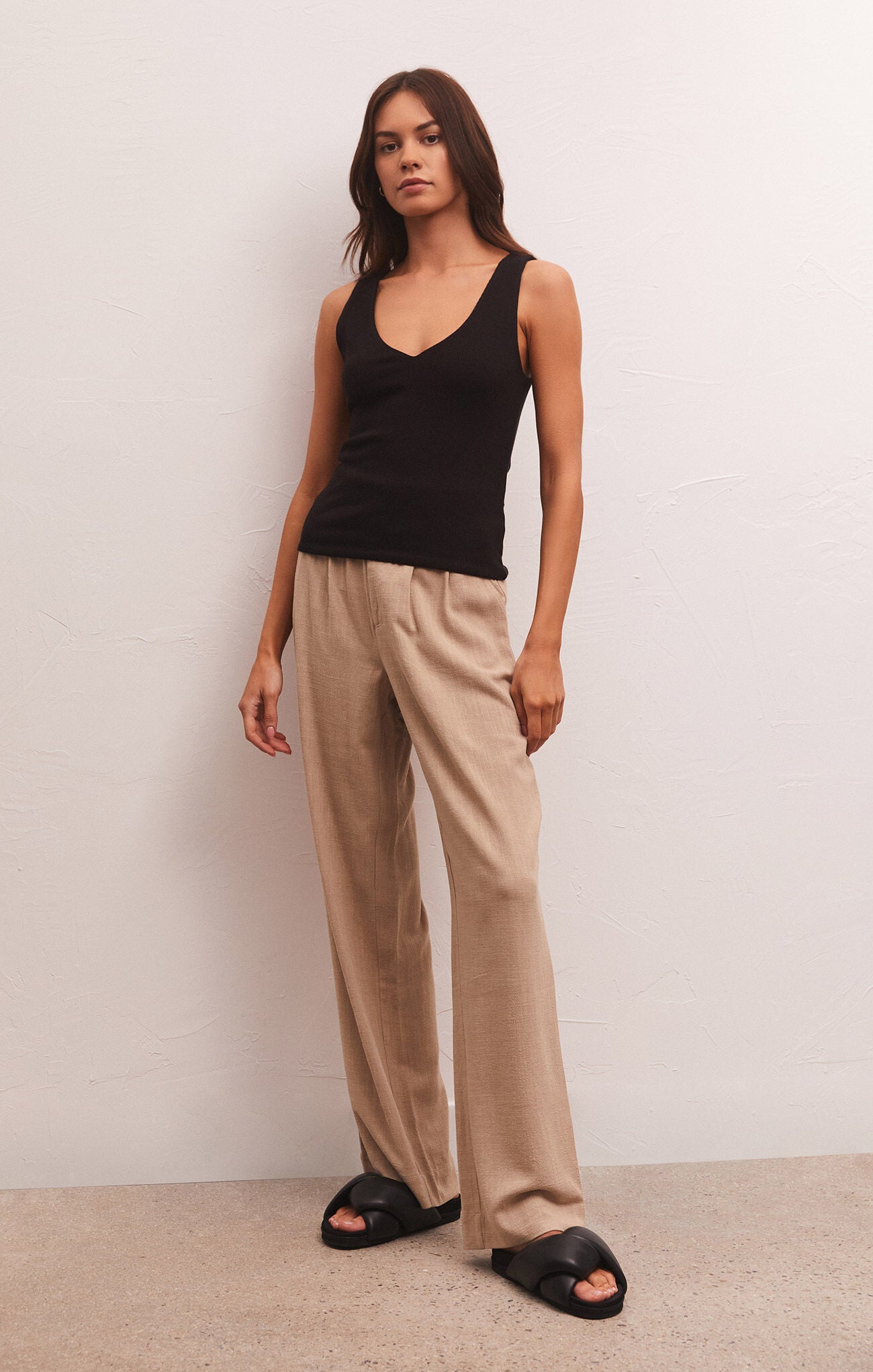 Avala V-Neck Rib Top