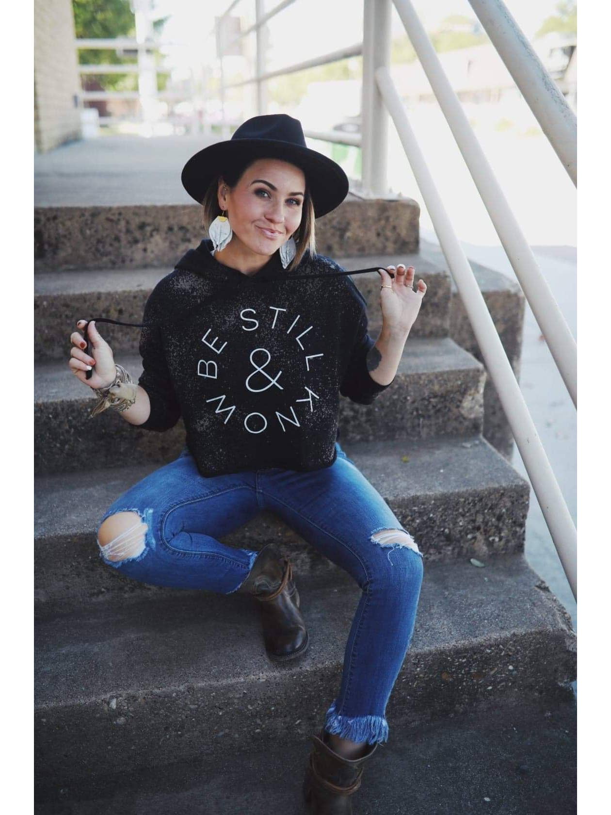 Be Still & Know Crop Hoodie
