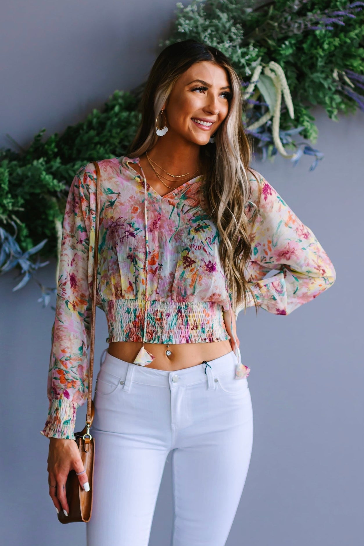 Smocked Bottom Peasant Blouse
