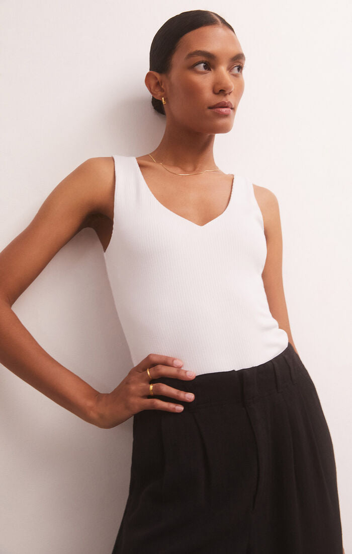 Avala V-Neck Rib Top
