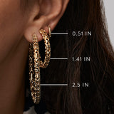 Maggie 2.5" Hoop Earrings