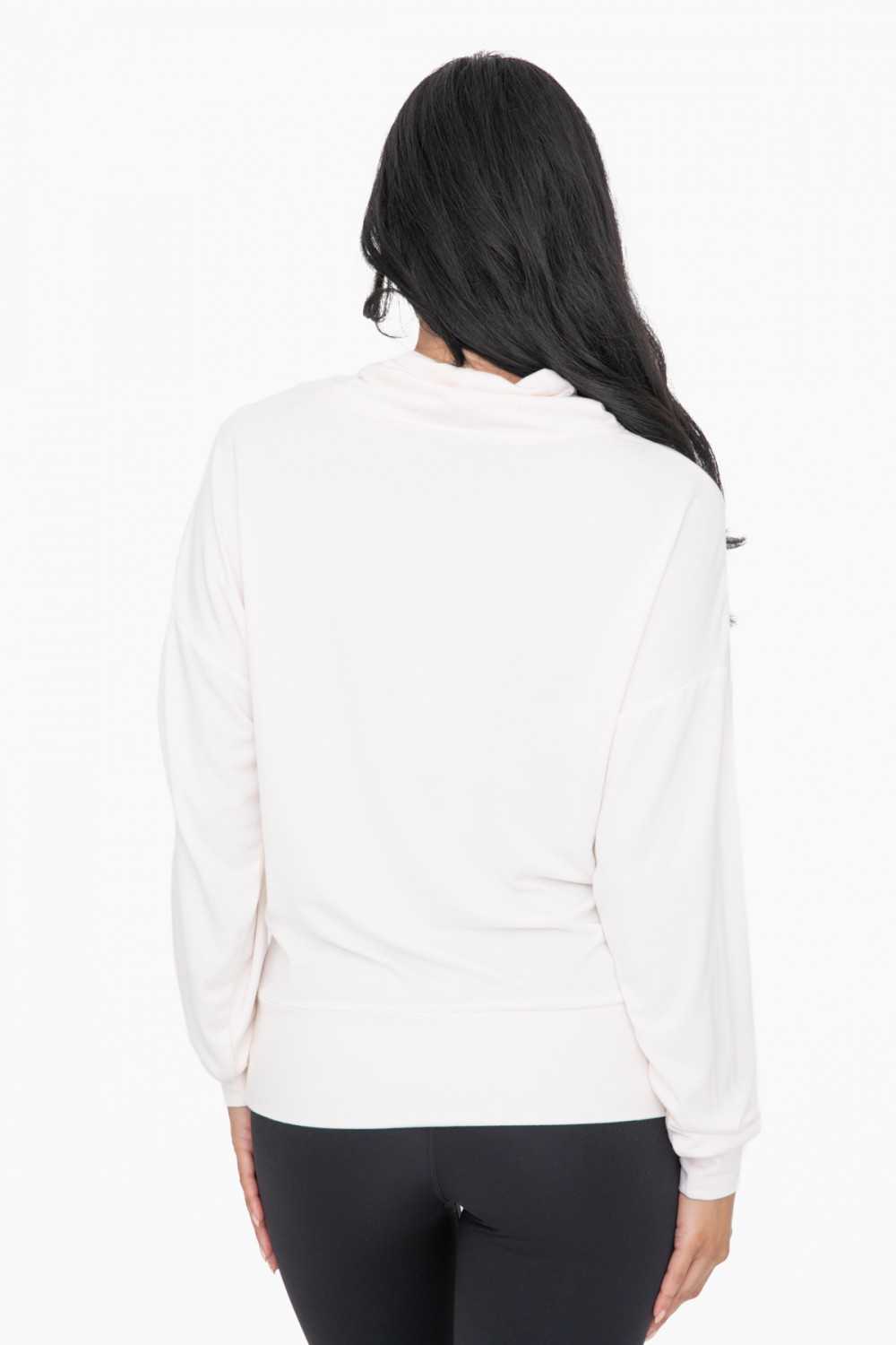Brushed Cowl Neck Lounge Pullover