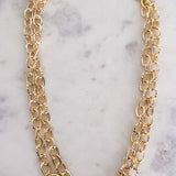 Textured Circle Chain Necklace