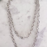 Textured Circle Chain Necklace