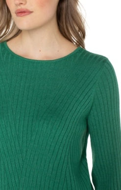 L/S Crew Neck Sweater Rib Detail