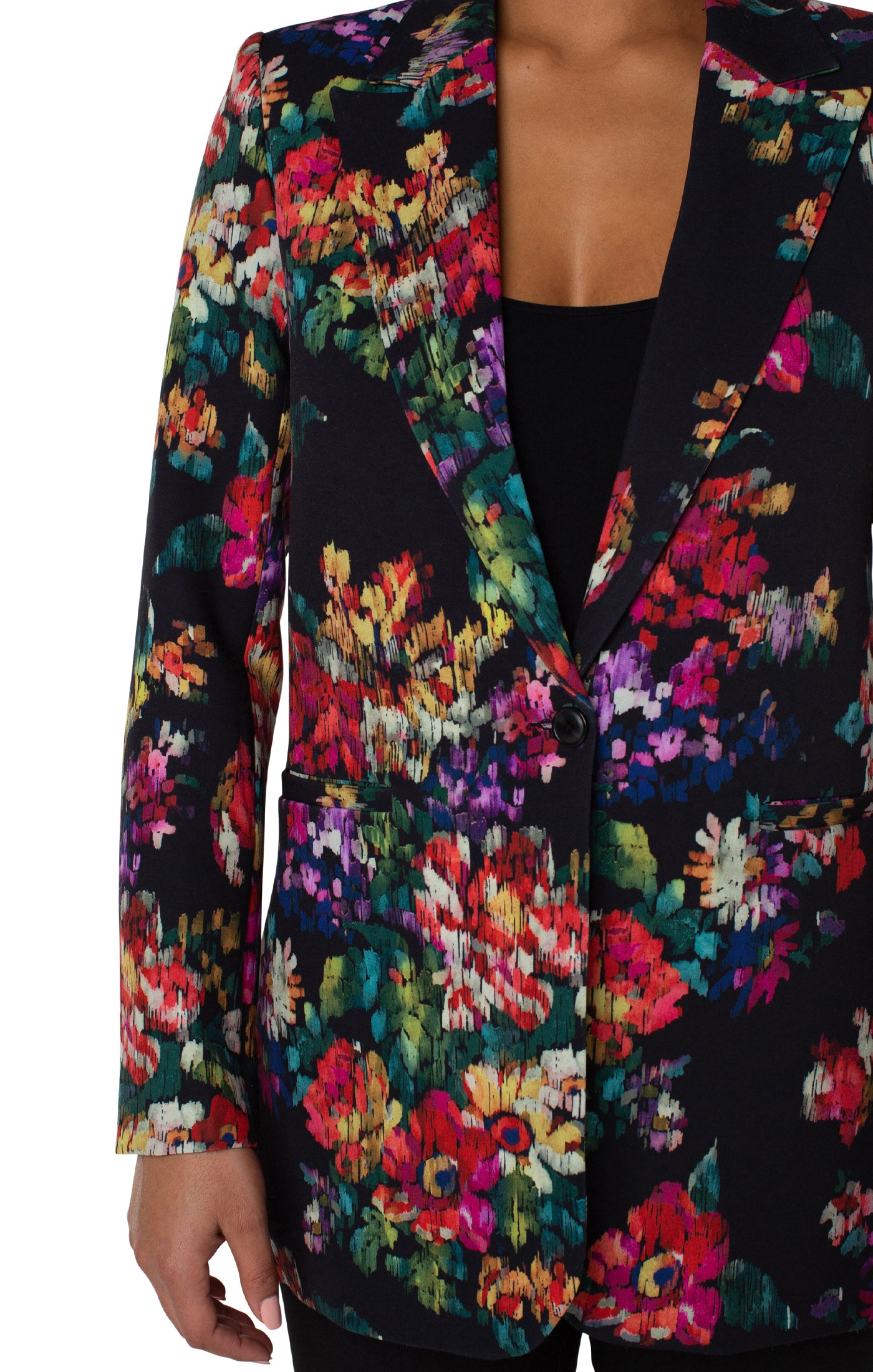 Button Front Boyfriend Blazer
