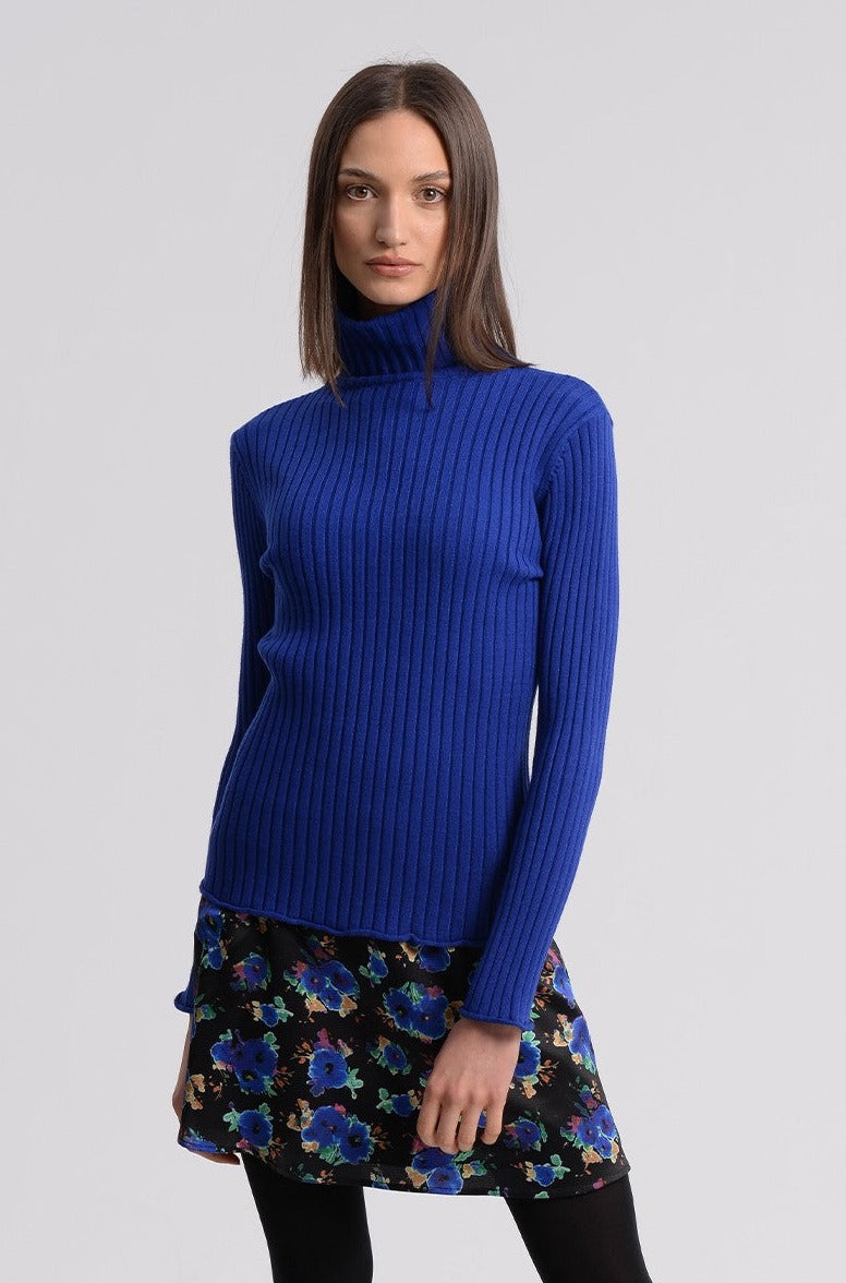 Ribbed Turtleneck Long Sleeve