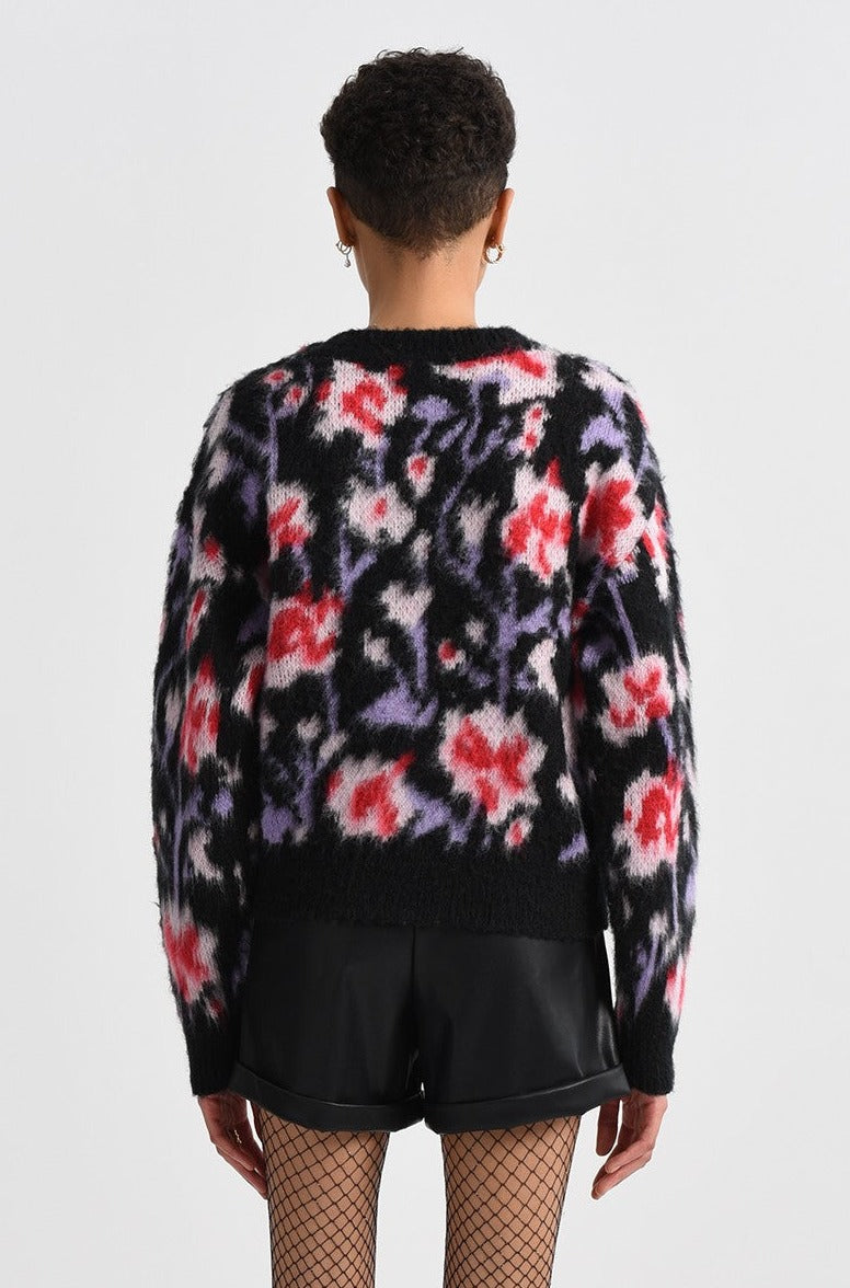 Fuzzy Abstract Printed Sweater