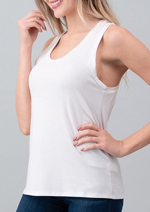 Modal Solid Sleeveless Tank
