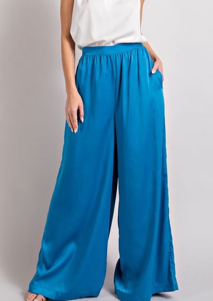Satin Wide Leg Pants