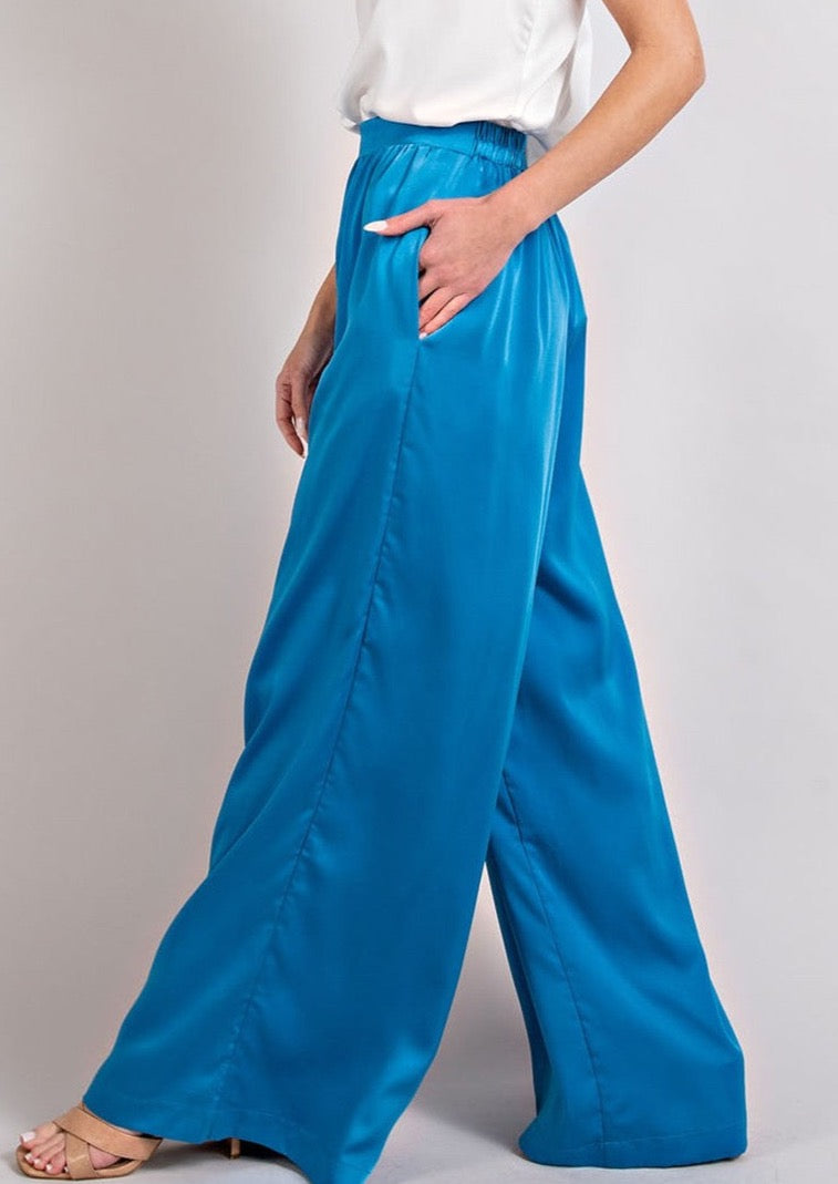 Satin Wide Leg Pants